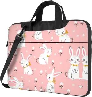Dog Floral Ultra-Thin Laptop Bag,Laptop Bags For Business,Enjoy A Hassle-Free And Stylish Journey