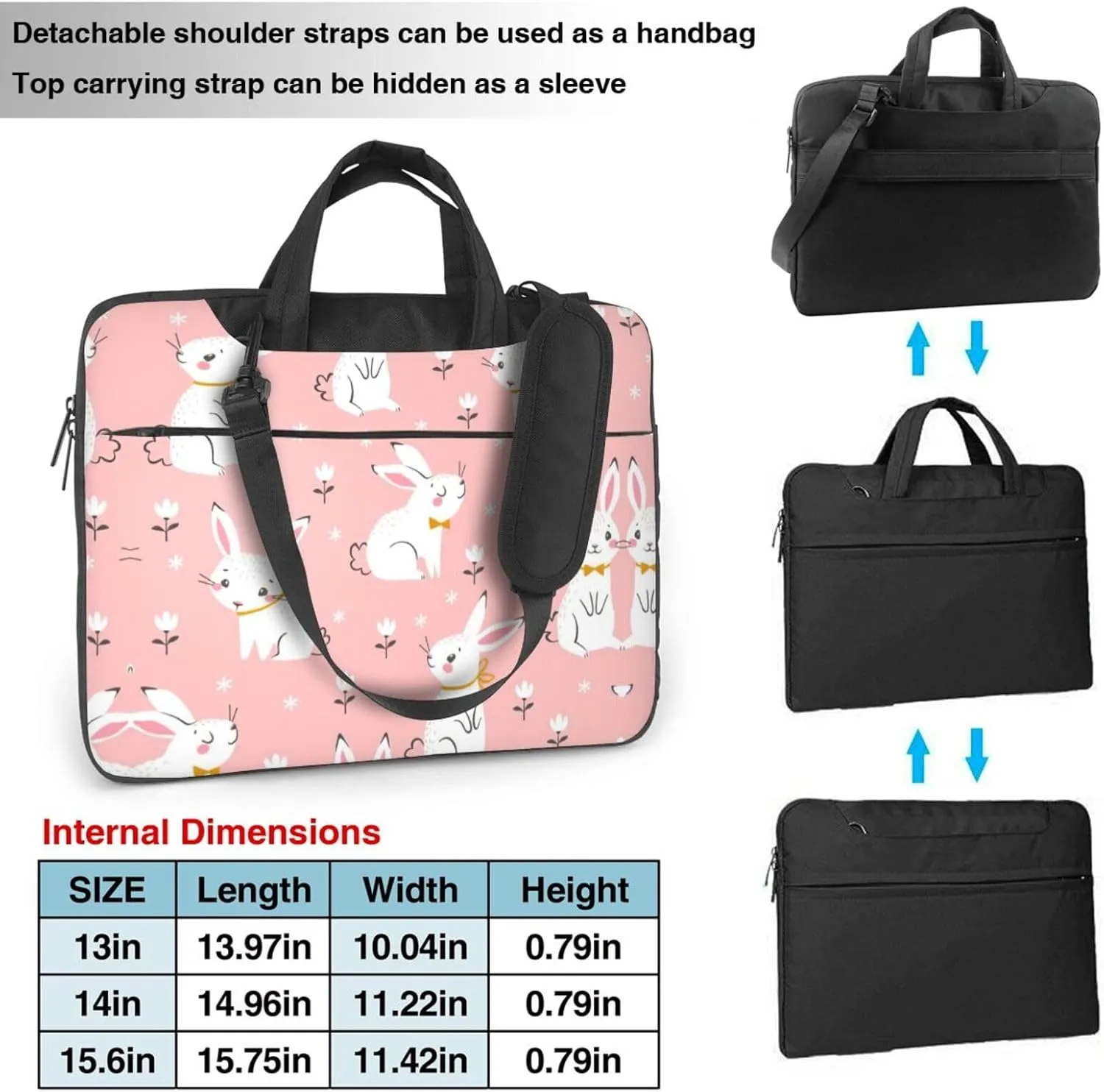 Dog Floral Ultra-Thin Laptop Bag,Laptop Bags For Business,Enjoy A Hassle-Free And Stylish Journey