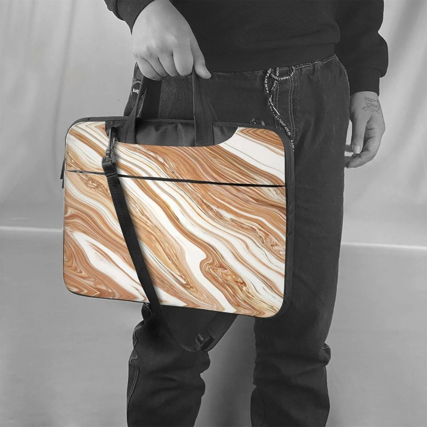Dog Floral Ultra-Thin Laptop Bag,Laptop Bags For Business,Enjoy A Hassle-Free And Stylish Journey