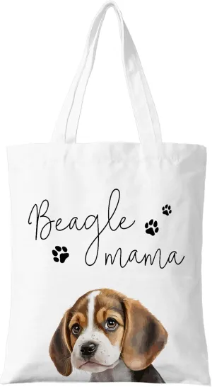 Dog Mama Canvas Tote Bag for Women, Dogs Lover Gift for Dog Mom, Birthday Christmas Cute Rottweiler Gifts For Women.