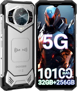 DOOGEE S200 Rugged Smartphone 5G, 10100mAh 33W, 32GB 256GB Android 14 Rugged Unlocked Cell Phone with 1.32" Rear Screen, 100MP 20MP Night Vision, 6.72" FHD  120Hz, 4K, NFC, 5G Dual SIM, ATT, Verizon