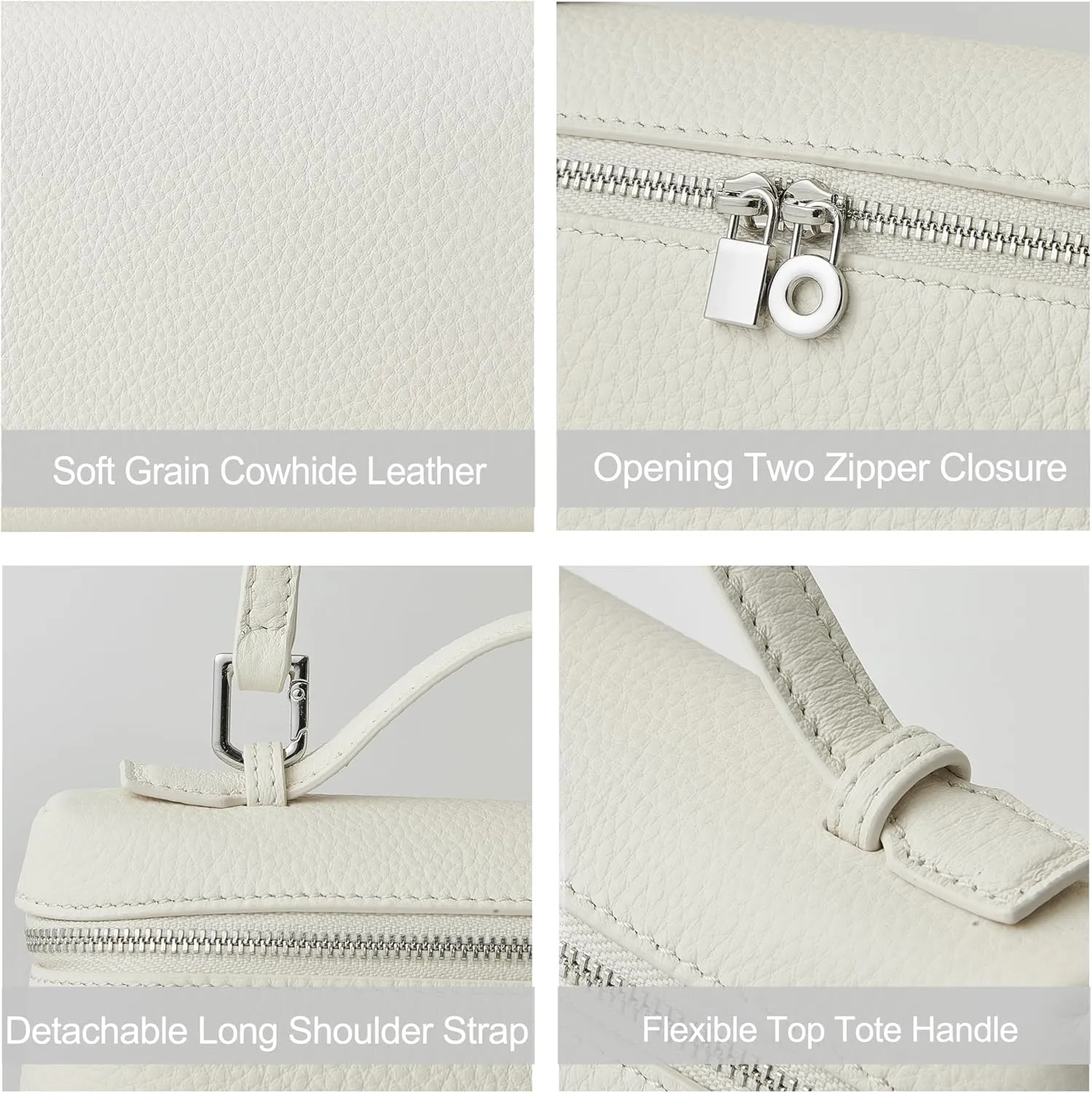 DORIS&JACKY Small Leather Crossbody Bag for Women Designer Mini Top Handle Phone Pouch Bag with Adjustable Shoulder Strap