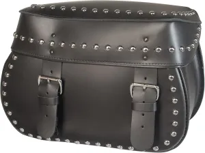 Dowco Willie & Max 8021A-03 Mighty Legend Series: Studded Synthetic Leather Motorcycle Saddlebag Set, Black, Universal Fit, 56 Liter Capacity