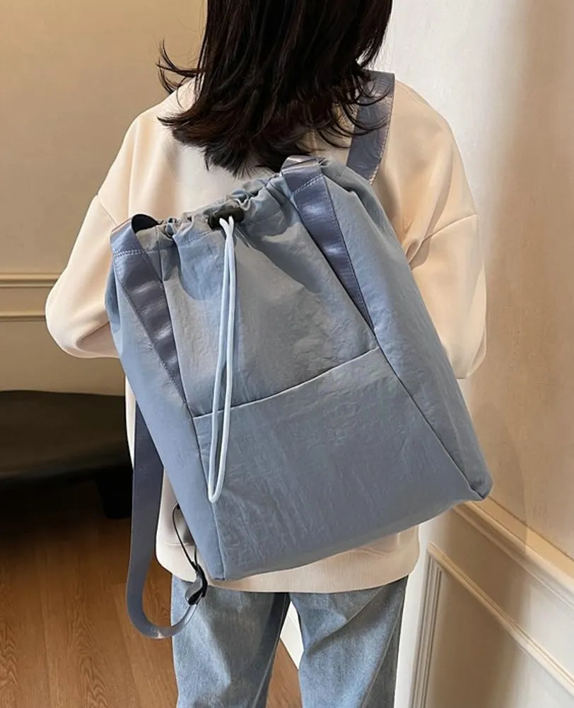 Drawstring Gym Backpack with Wet Pocket Water Resistant Travel Tote Bags for Women Men Sports Bag for Fitness Outdoor