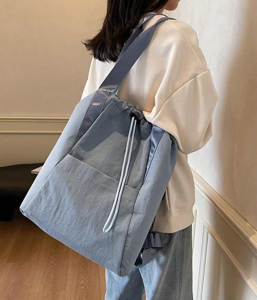 Drawstring Gym Backpack with Wet Pocket Water Resistant Travel Tote Bags for Women Men Sports Bag for Fitness Outdoor