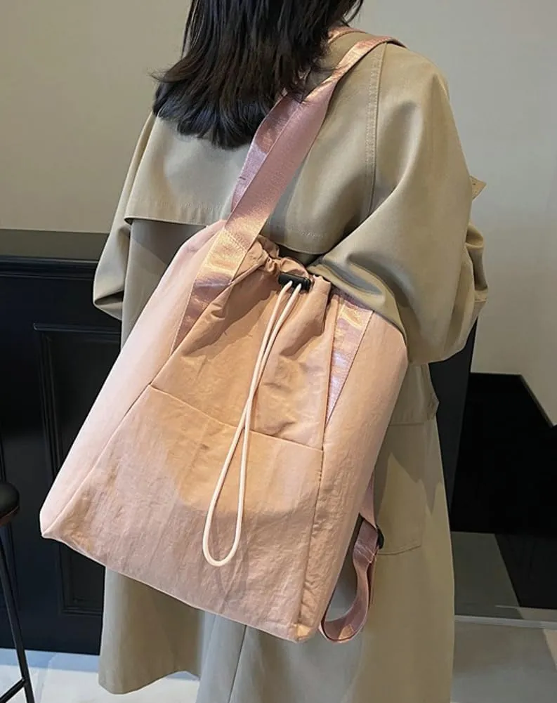 Drawstring Gym Backpack with Wet Pocket Water Resistant Travel Tote Bags for Women Men Sports Bag for Fitness Outdoor