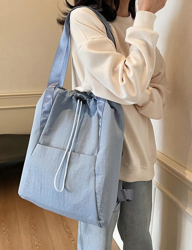 Drawstring Gym Backpack with Wet Pocket Water Resistant Travel Tote Bags for Women Men Sports Bag for Fitness Outdoor