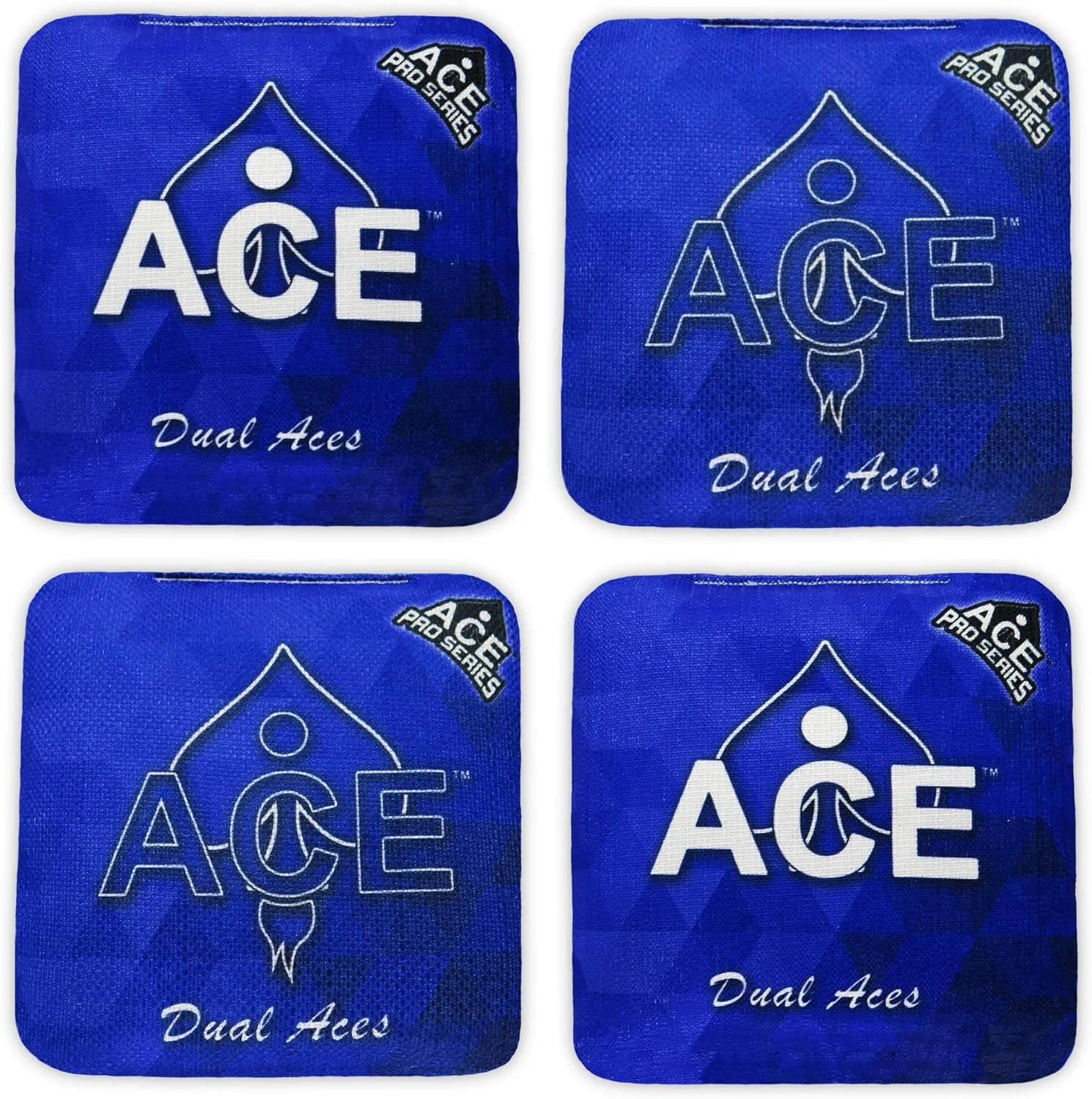 Dual Aces | ACE Pro Cornhole Bags   PRO Kits | Dual Sided Slick Slicker All Weather | Optional Bag Break in and Carrying Case | Set of 4