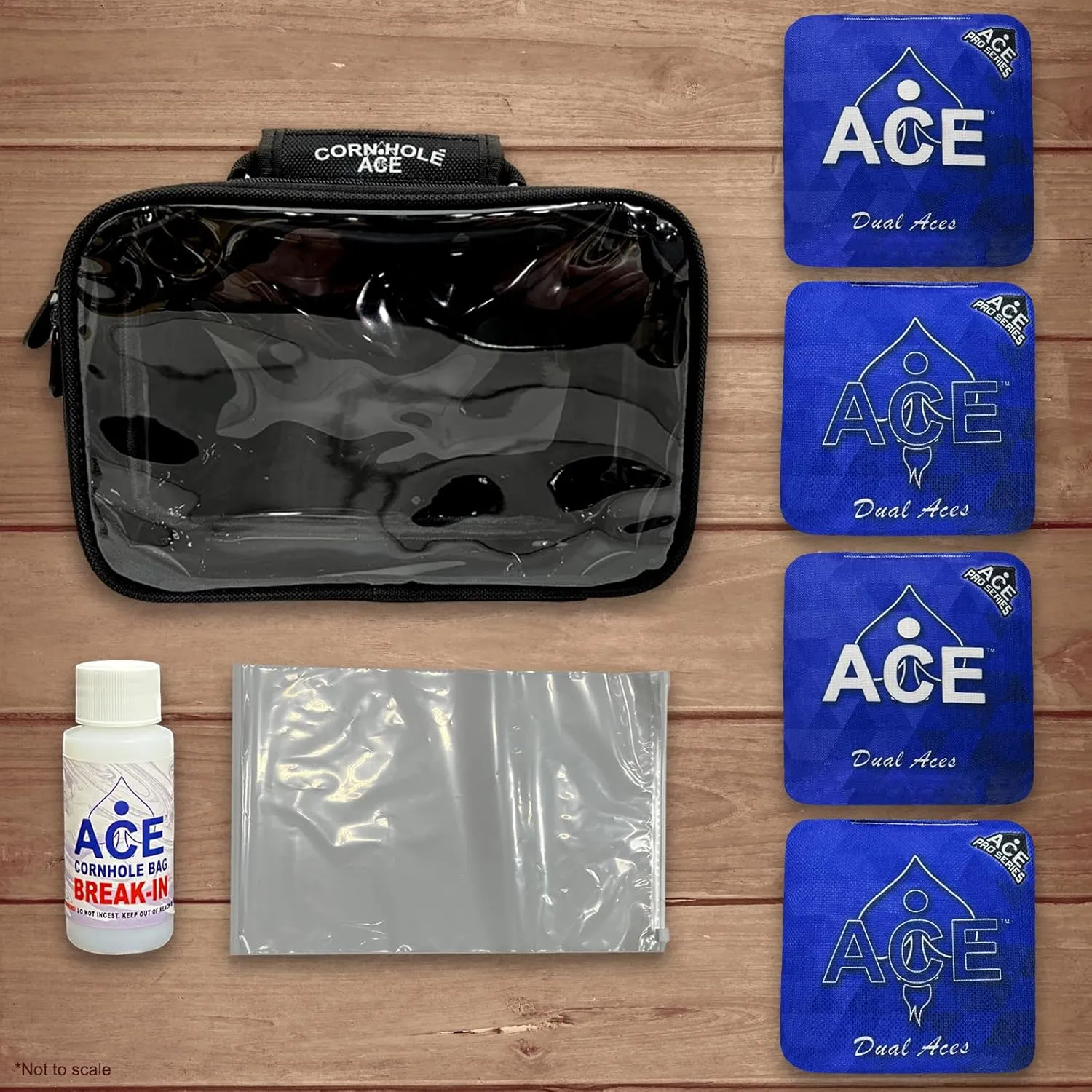 Dual Aces | ACE Pro Cornhole Bags   PRO Kits | Dual Sided Slick Slicker All Weather | Optional Bag Break in and Carrying Case | Set of 4