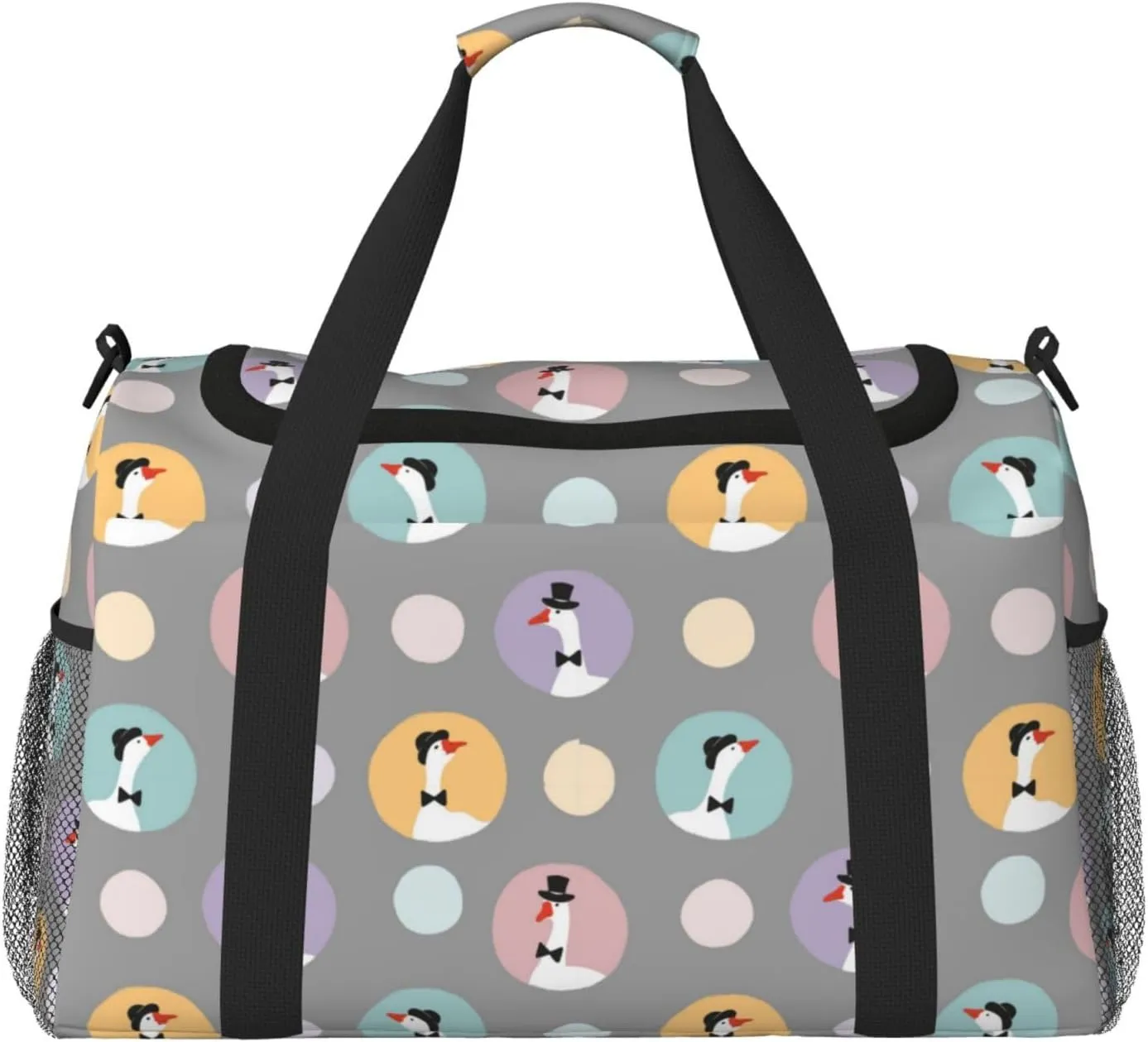 Duffle Bag for Travel, Cute Geese Weekender Overnight Duffel Bag, Carry On Bag Gym Bag for Women Men, Personal Item Travel Bag