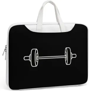 Dumbbell Weight Lifting Leather Bag Laptop Case Slim Water Resistant Computer Bags with Handle Briefcase for Work