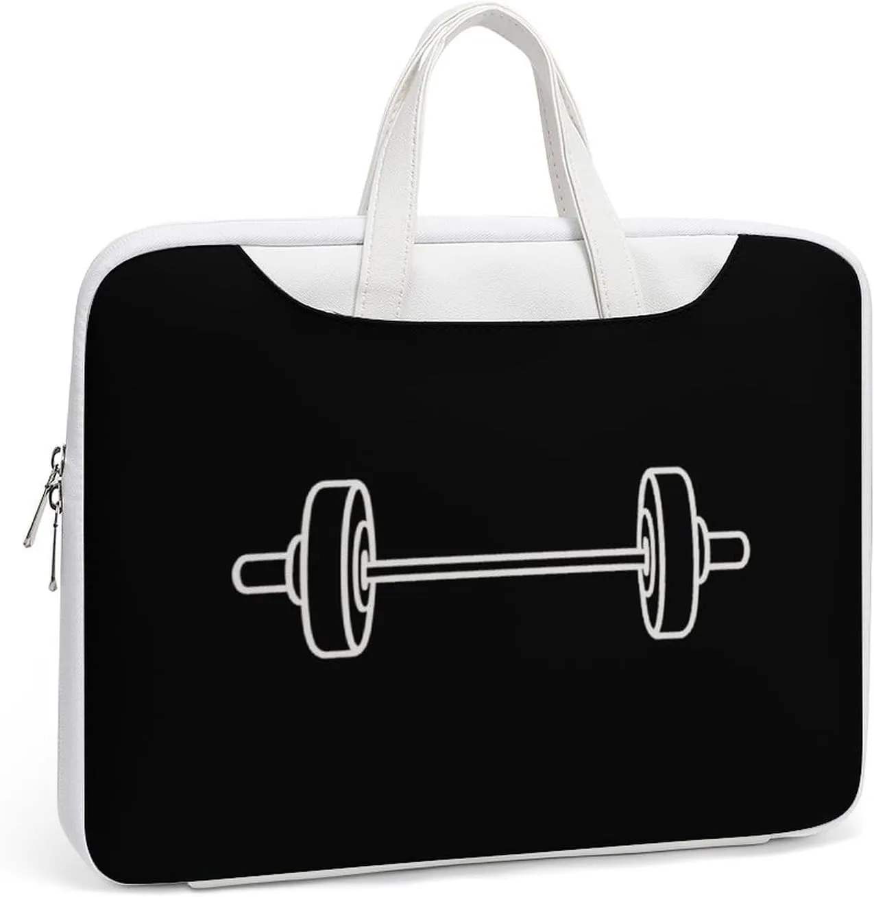 Dumbbell Weight Lifting Leather Bag Laptop Case Slim Water Resistant Computer Bags with Handle Briefcase for Work
