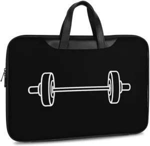Dumbbell Weight Lifting Leather Bag Laptop Case Slim Water Resistant Computer Bags with Handle Briefcase for Work