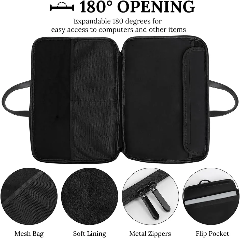 Dumbbell Weight Lifting Leather Bag Laptop Case Slim Water Resistant Computer Bags with Handle Briefcase for Work
