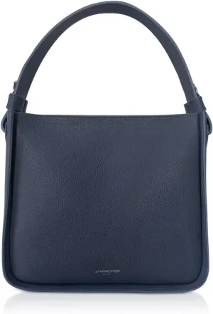 Duplo Medium Hammered Leather Top Handle Bag, 9.8 x 8.7 x 4.3 inches