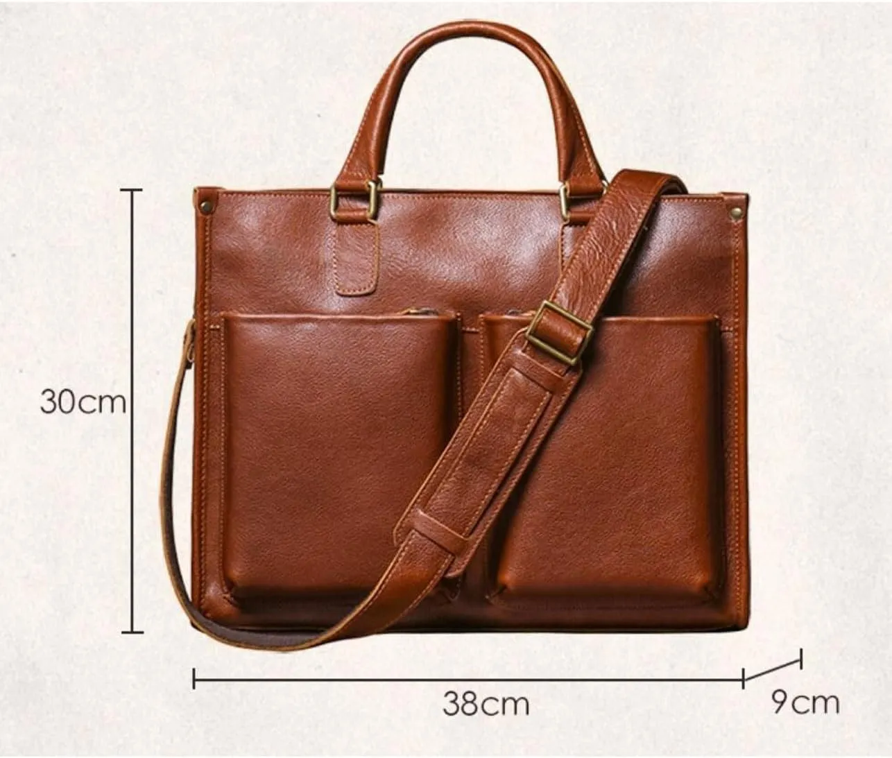 DUSTMAN Business Handbags Briefcases Mens Messenger Shoulder Bags Genuine Leather Laptop Bags Carrying Cases