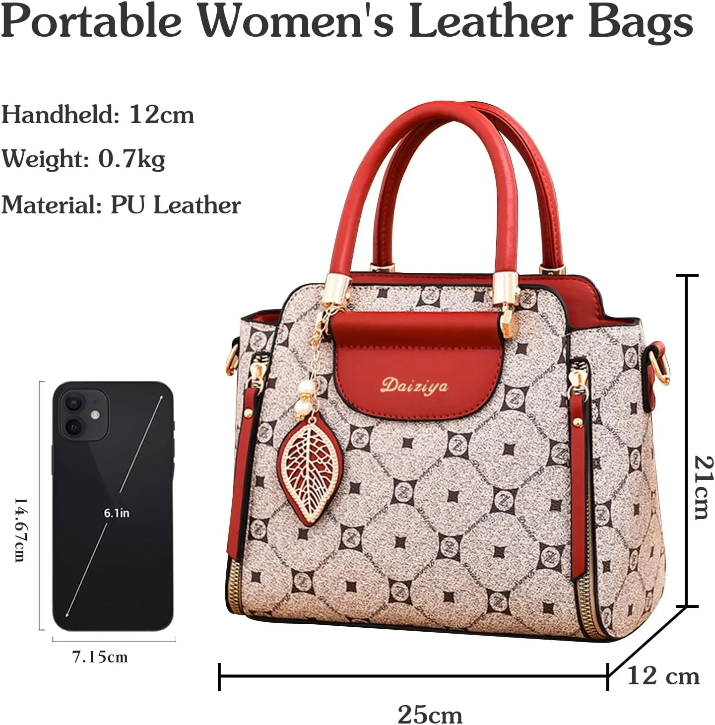 Elegant Handbag for Women PU Leather Shoulder Bag Ladies Crossbody Bag Fashion Messenger Bag Top-handle Bag