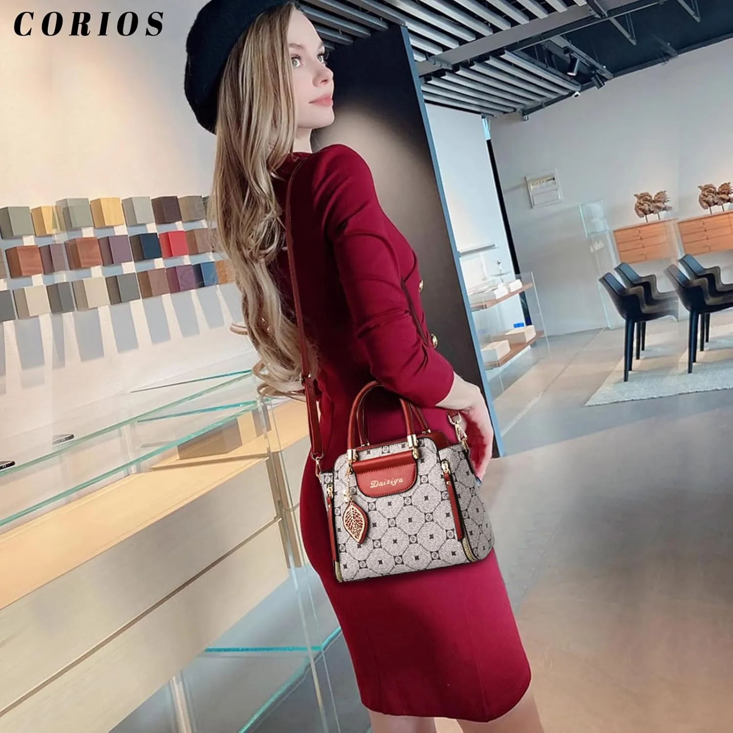 Elegant Handbag for Women PU Leather Shoulder Bag Ladies Crossbody Bag Fashion Messenger Bag Top-handle Bag
