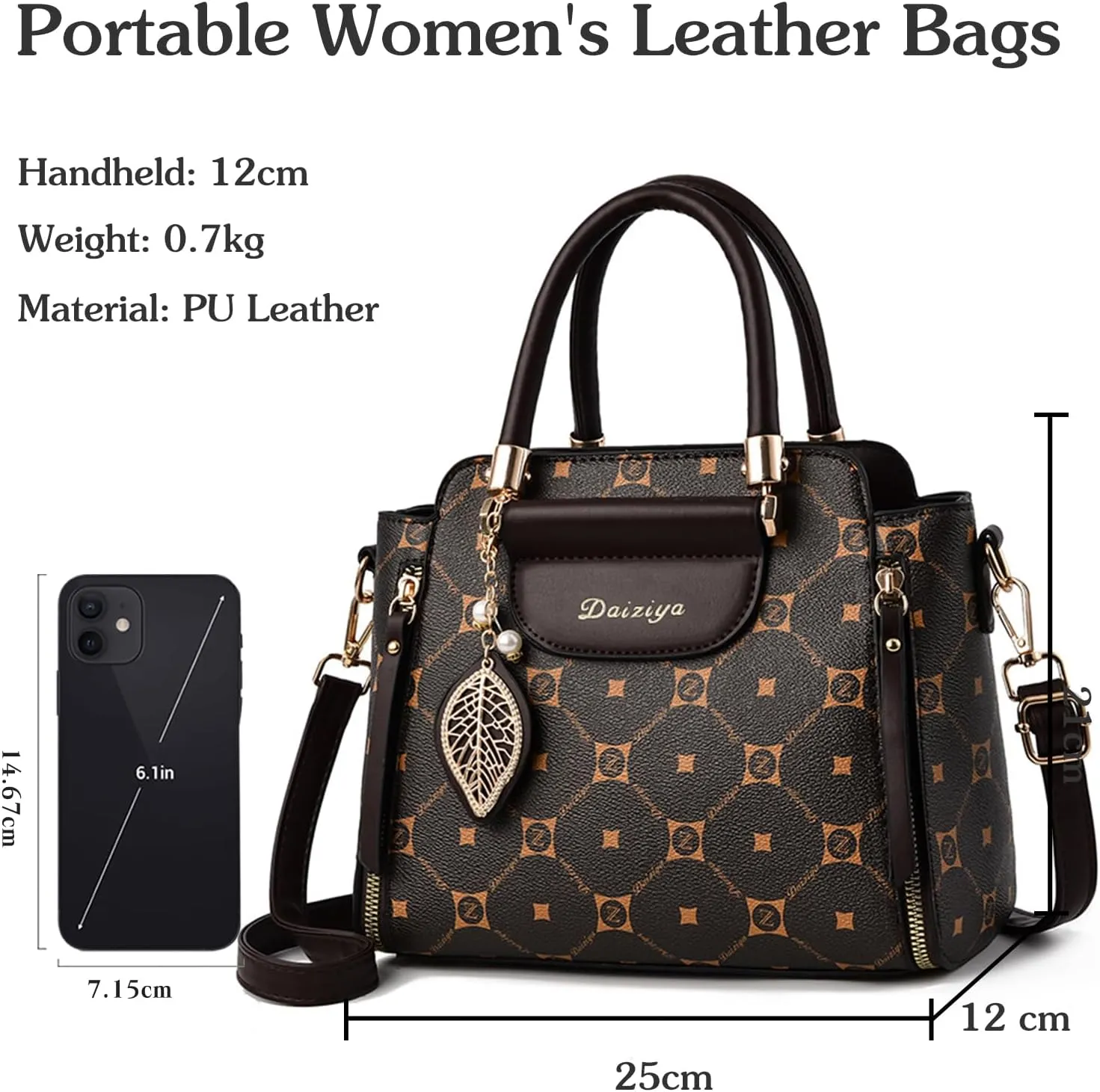 Elegant Handbag for Women PU Leather Shoulder Bag Ladies Crossbody Bag Fashion Messenger Bag Top-handle Bag