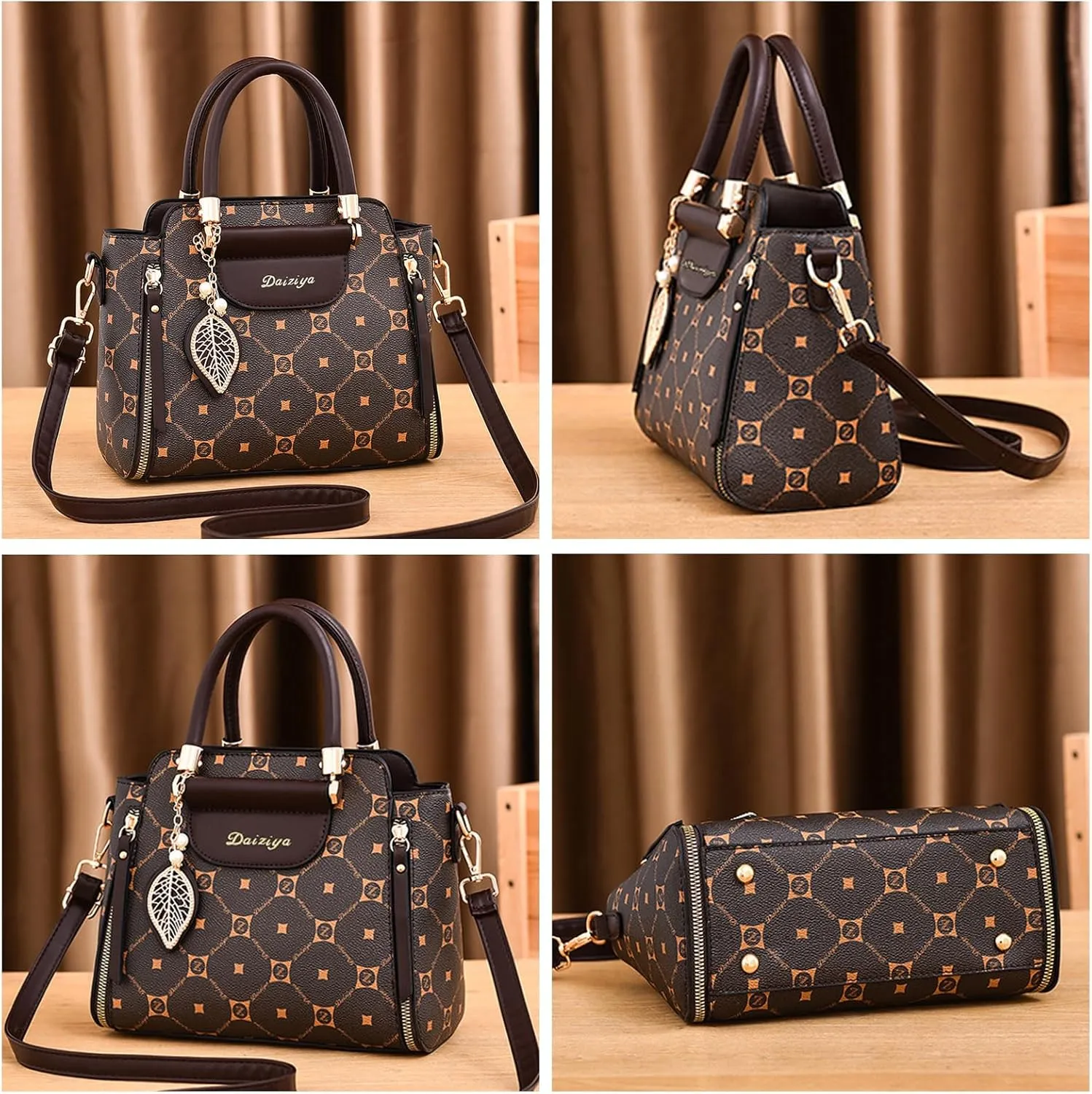 Elegant Handbag for Women PU Leather Shoulder Bag Ladies Crossbody Bag Fashion Messenger Bag Top-handle Bag