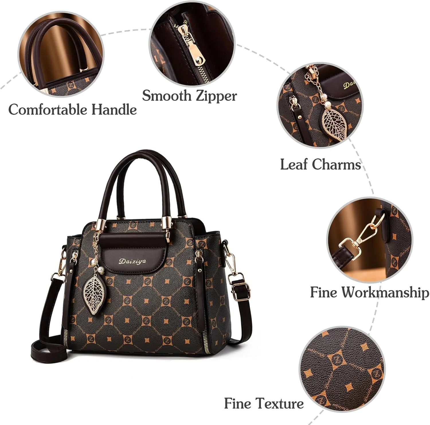 Elegant Handbag for Women PU Leather Shoulder Bag Ladies Crossbody Bag Fashion Messenger Bag Top-handle Bag