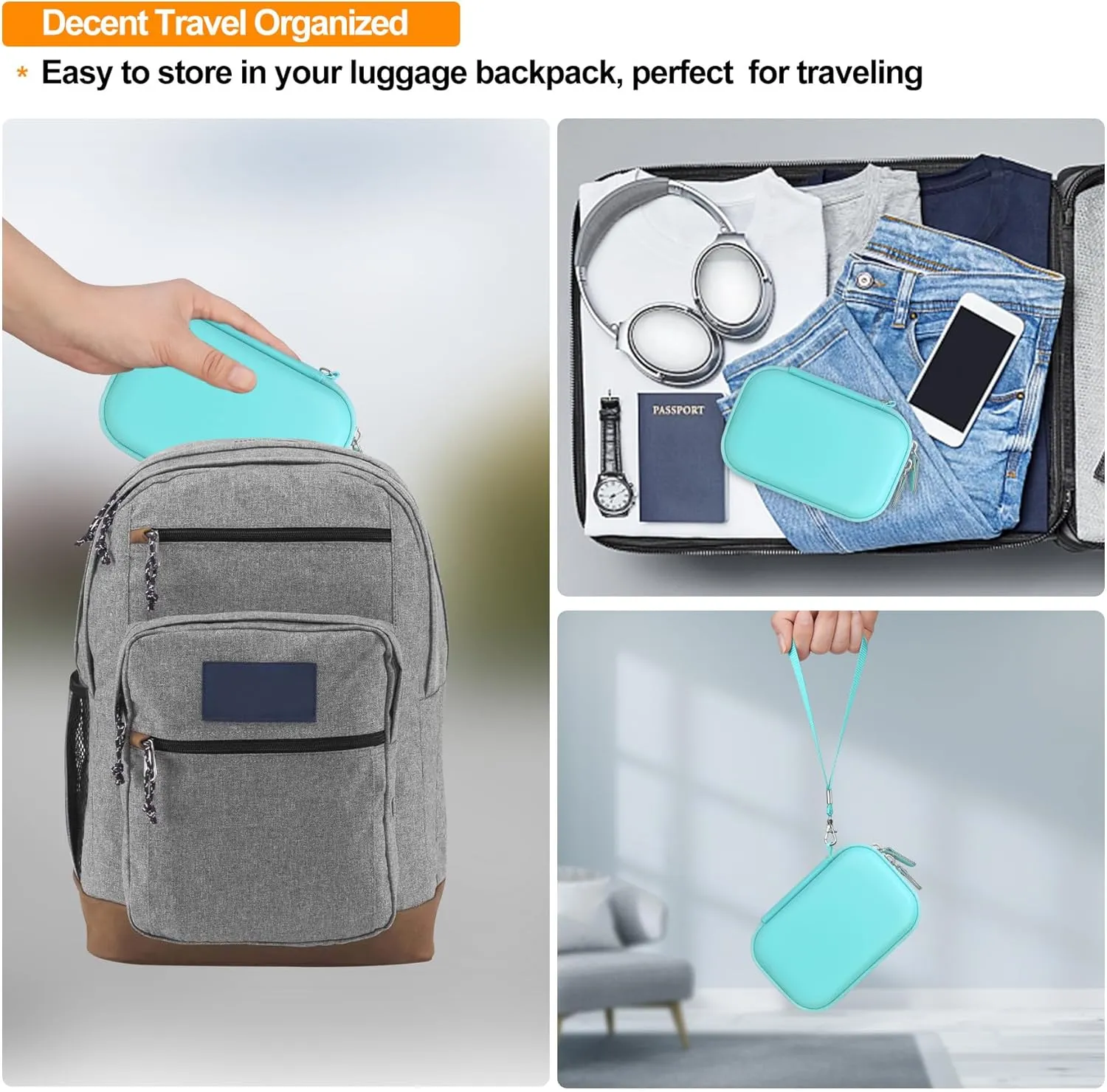 Elonbo Camera Carrying Case for KODAK PIXPRO FZ55 / FZ53 / FZ45 / FZ43 16MP Digital Camera, Vlogging Camera Storage Holder Travel Bag, ​Mesh Bag Fits Batteries, Cable, Memory Card, Card Reader, Green