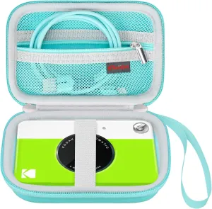 Elonbo Carrying Case for KODAK Printomatic Full-Color Instant Print Digital Camera, Portable Bluetooth Photo Printer Storage Holder Bag, ​Mesh Bag Fits Photo Paper SD Card USB Cable, Green