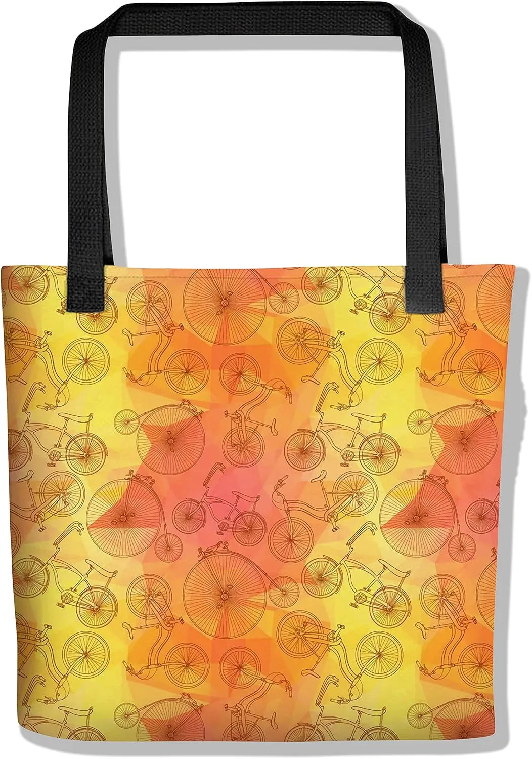 eloria Tote Bag Bicycle Designer Printed Cotton Canvas Fabric Hand Bag