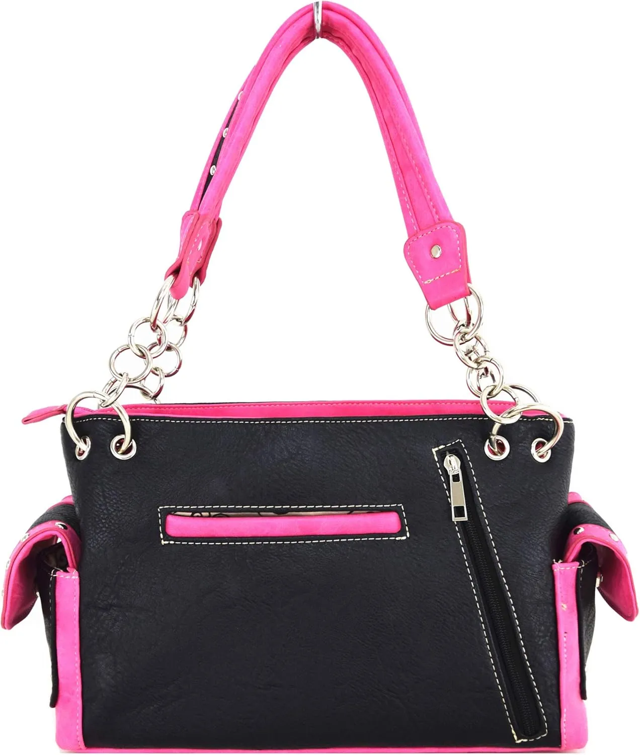 Embroidered Cross Scripture Bible Verse 2 Corinthians 12:9 Purse Studded Western Style Handbag Women Shoulder Bags Wallet Set
