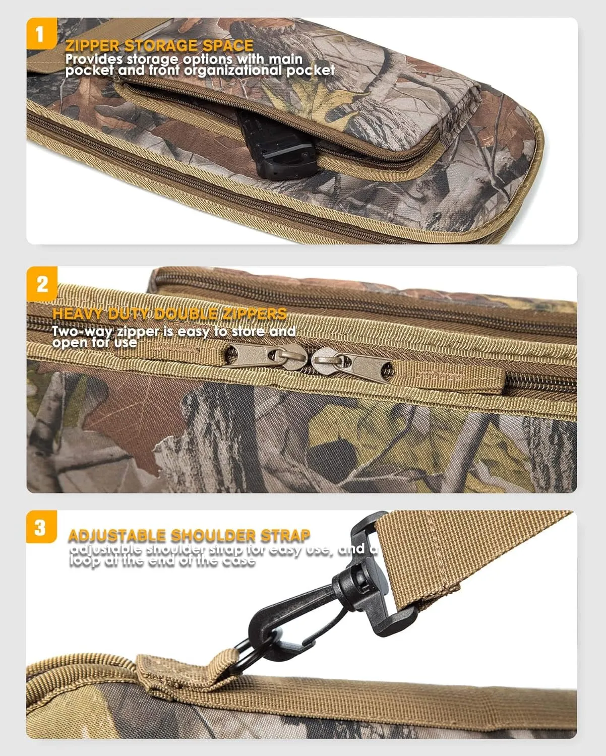 Equipment Soft Rifle Case Tactical Carrying Shotgun Case with Padded Handle Carrier Water-resistant Gun Bag with Adjustable Shoulder Strap for Scoped Rifles