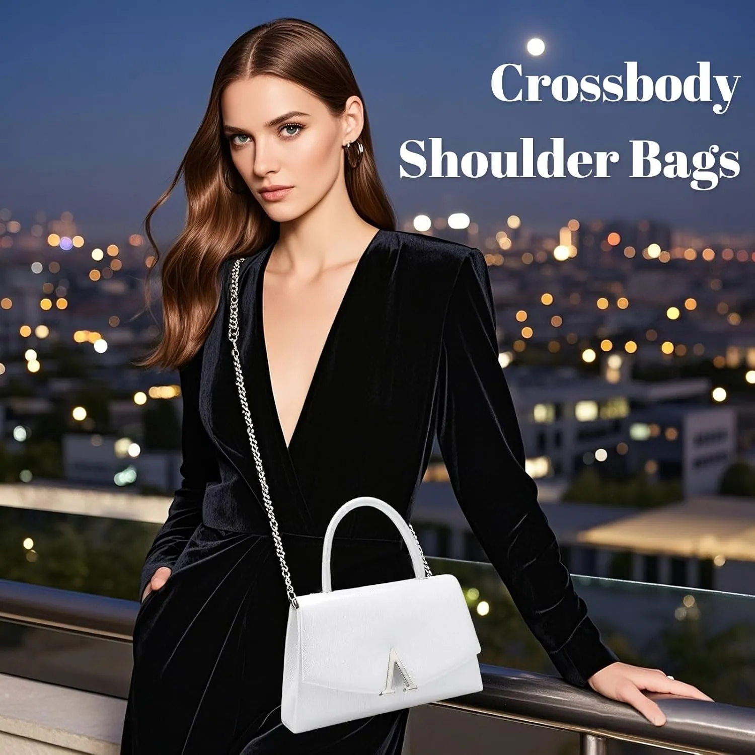 Evening Clutch Purse for Womens Crossbody Shoulder Handbags Wedding Bag Cocktail Purses with Detachable Chain