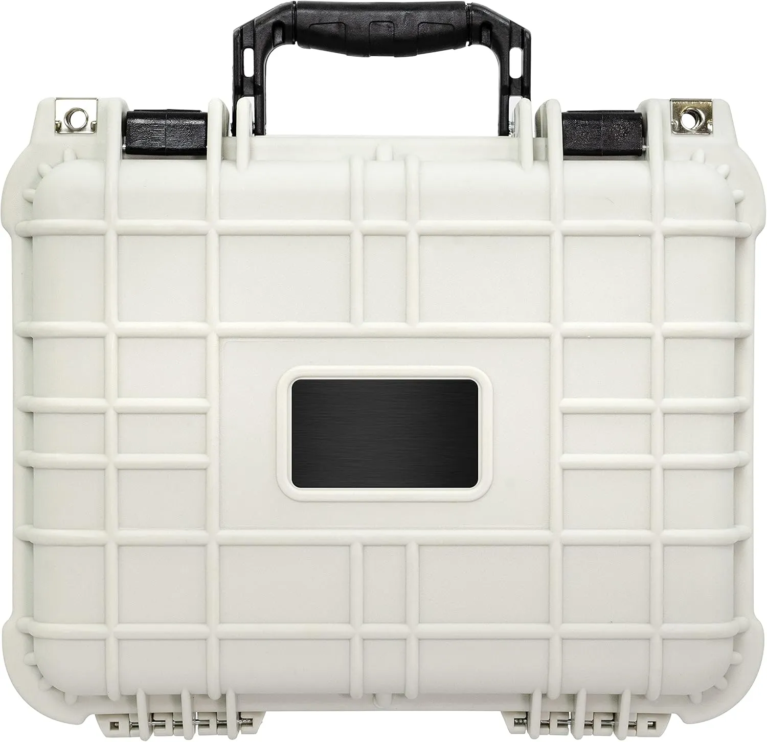 Eylar Protective Gear and Camera Hard Case with Custom Logo Plate, Waterproof & Shockproof w/Foam TSA Approved 13.37 Inch 11.62 Inch 6 Inch (White)
