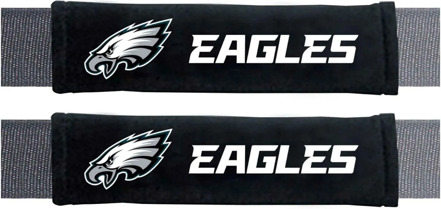 FANMATS 32058 Philadelphia Eagles Embroidered Seatbelt Pad - 2 Pieces