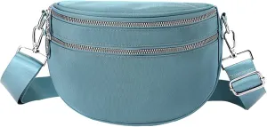 Fanny Packs for Women Cross Body Convertible Shoulder Bags with Wristlet for Work Hiking Essentials Bag(BU1)