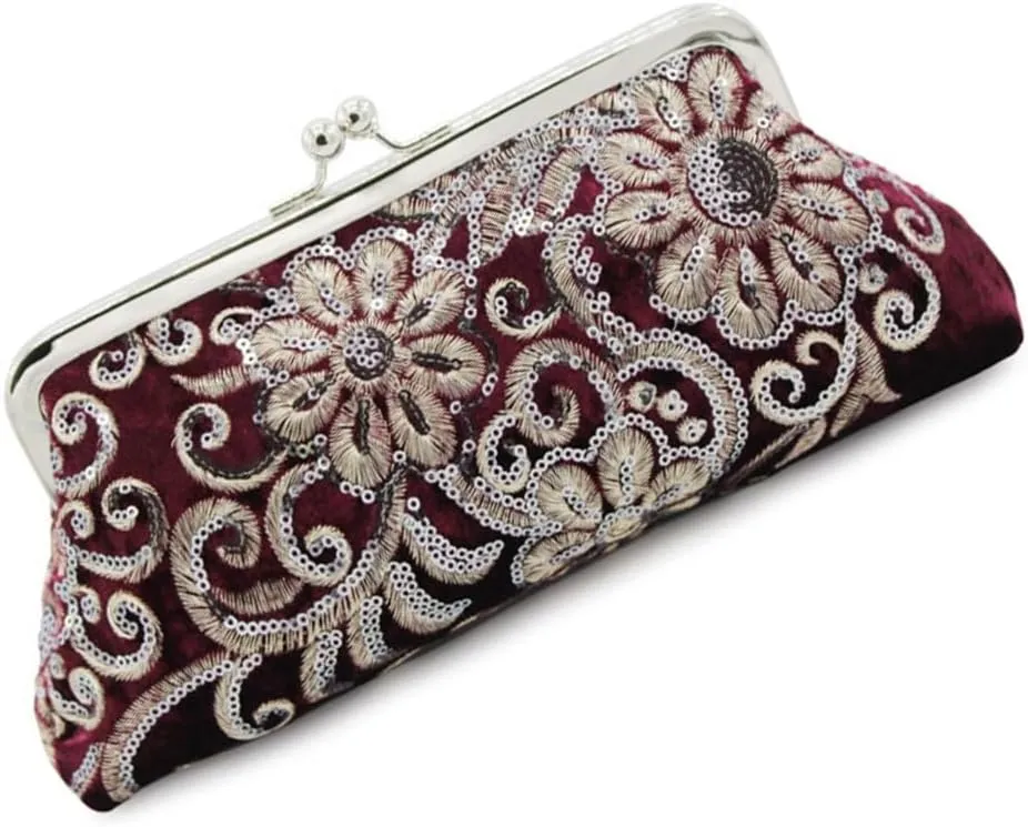 Fashion Black Velvet Handbag With Beadwork Decors Shoulder Bag Evening Purse Crossbody Bags For Weddings And Parties