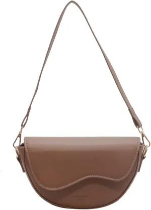 Fashion Crossbody Sling Bag Leather Shoulder Bag Women Saddle Armpit Bag Versatile Vintage Handbags Fall Winter Pu