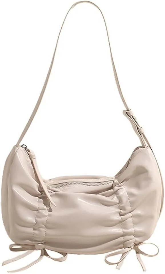 Fashion Shoulder Bag for Women Small Vegan Leather Crossbody Purse Y2k Dumpling Handbag Top Handle Satchel