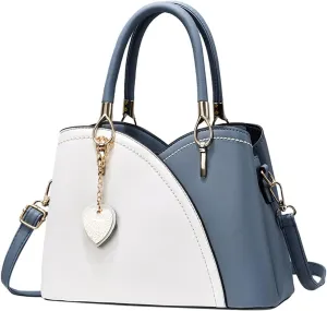 Fashion Shoulder Bags Casual Leather Messenger Bag Large Capacity Handbag Fashion Womens Bags Leather (Blue, One Size)