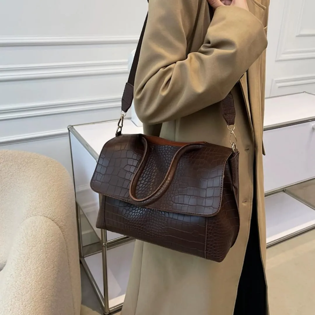 Fashionable Women's Large Briefcases - Chic Commuter Handbag with Adjustable Straps, Suitable for Work & Daily Use