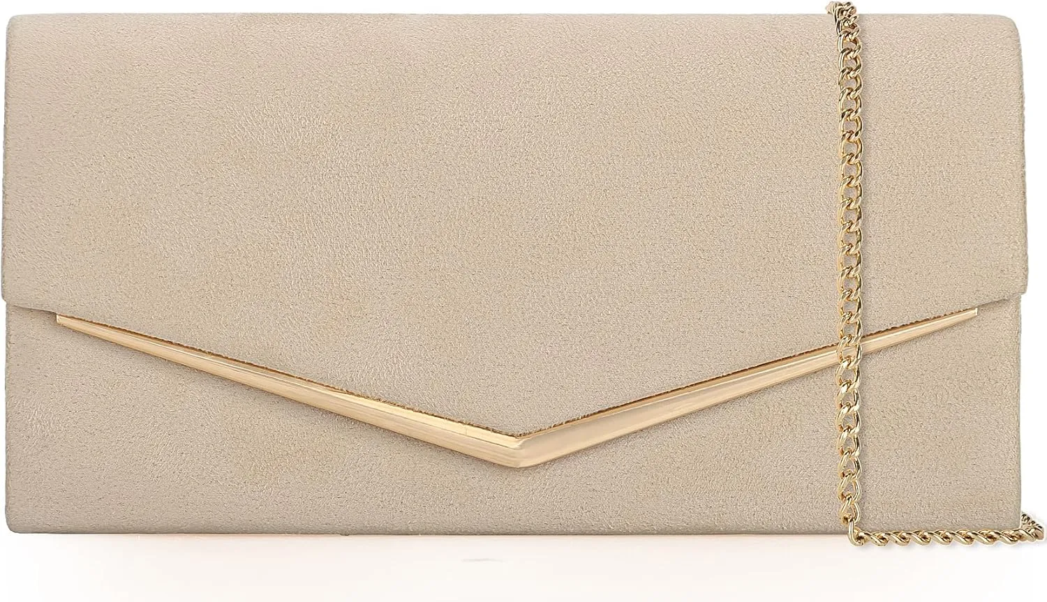Faux Suede Women's Evening Clutch Bags for Formal Cocktail Prom Wedding Party Velvet Foldover Purse
