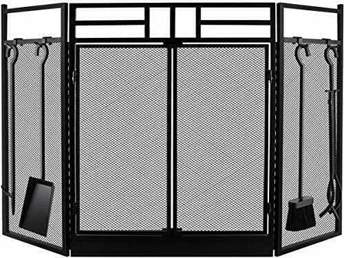 Fireplace Screens Fireplace Screen with Doors Large Flat Guard Fire Screens & Tools Outdoor Metal Fireplace Screen Flat Fireplace Screens Decorative