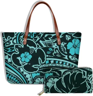 FKELYI 2 Packs Women Handbags Shoulder Bag with Long Wallets Set for Ladies Luxurious Hand Bags Large Top-Handle Bag