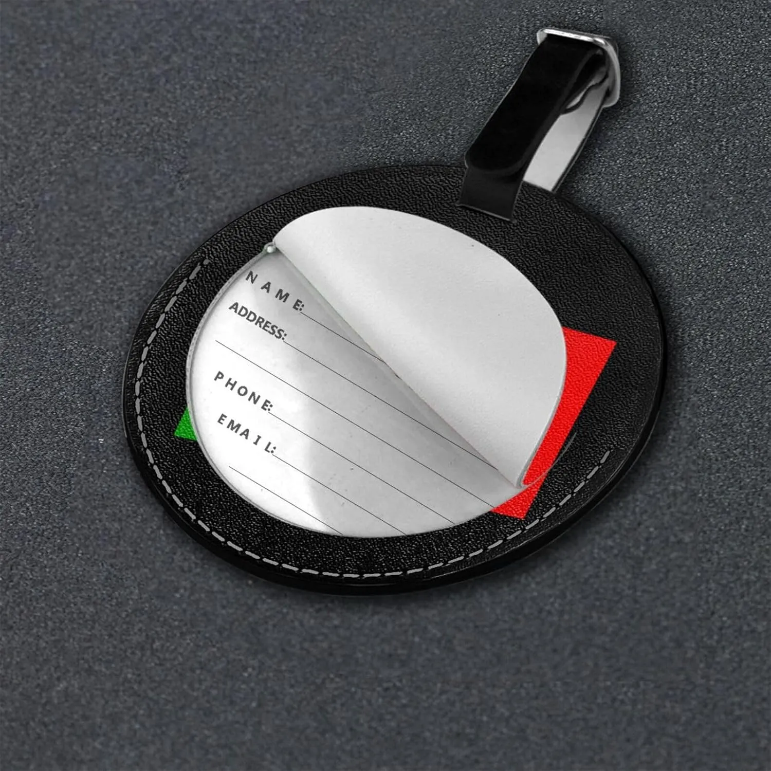 Flag of Portugal Round Luggage tag, Suitable for suitcases, etc., 3.7 inches