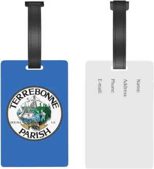 Flag of Terrebonne Parish, Louisiana Luggage Tags for Suitcases Travel Tags ID Labels for Women Men Travel Bag Luggage Accessories