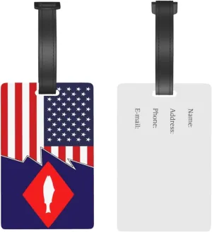Flag of The United States Bureau of Fisheries and America Luggage Tags for Suitcases Travel Tags ID Labels for Women Men Travel Bag Luggage Accessories
