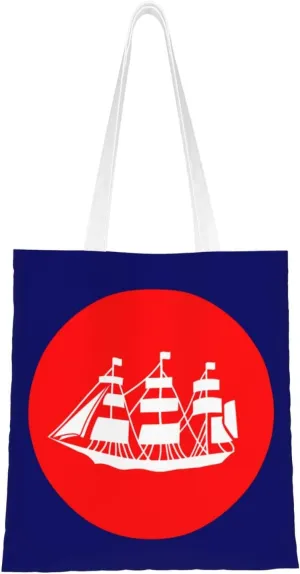 Flag of the United States Bureau of Navigation Tote Bag for Women Canvas Shopping Bags Reusable Large Capacity Casual Shoulder Handbags Grocery Bags DIY Gift Bags