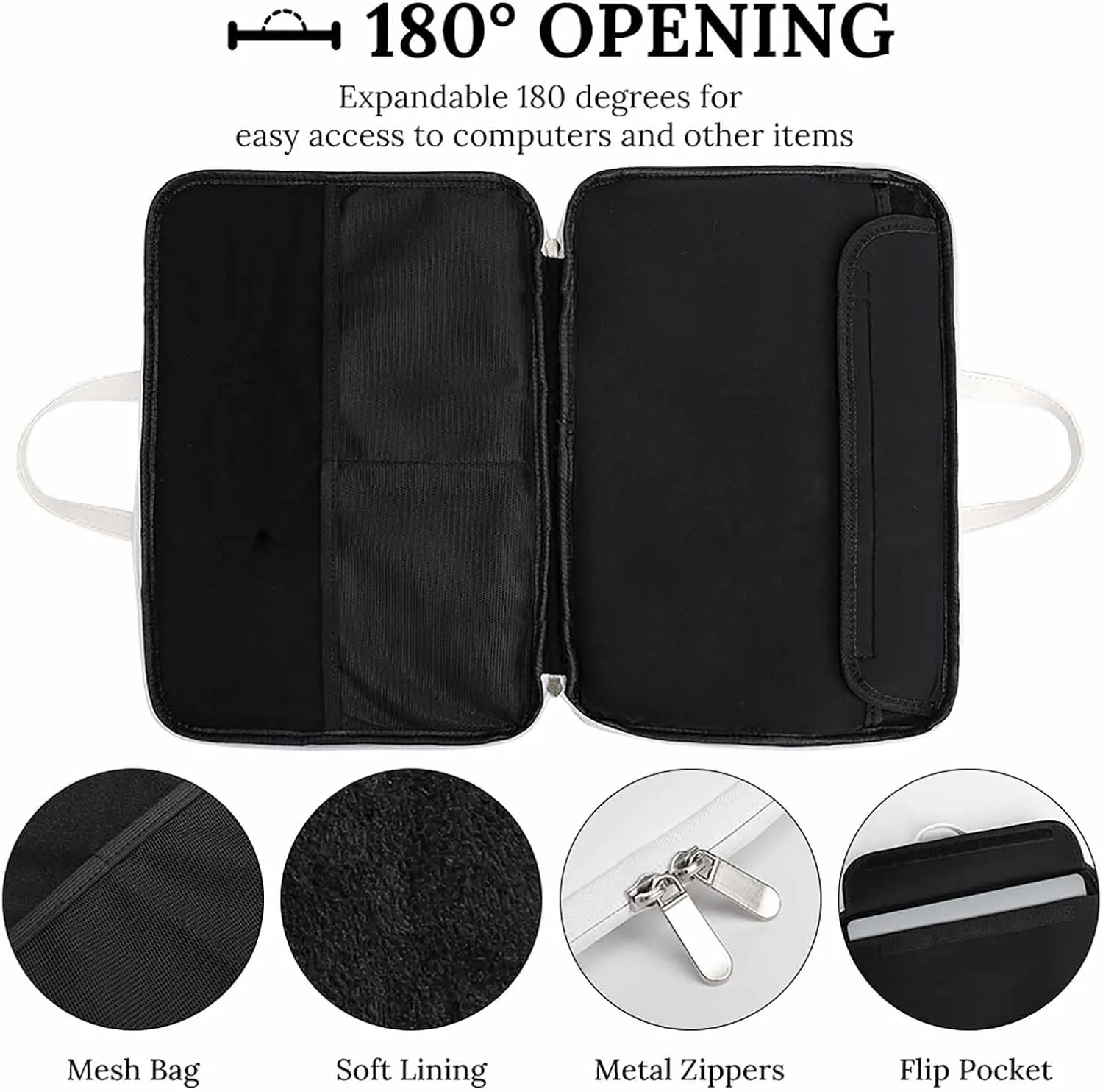 Flamingos In The Floral Bush Leather Bag Laptop Case Slim Water Resistant Computer Bags with Handle Briefcase for Work
