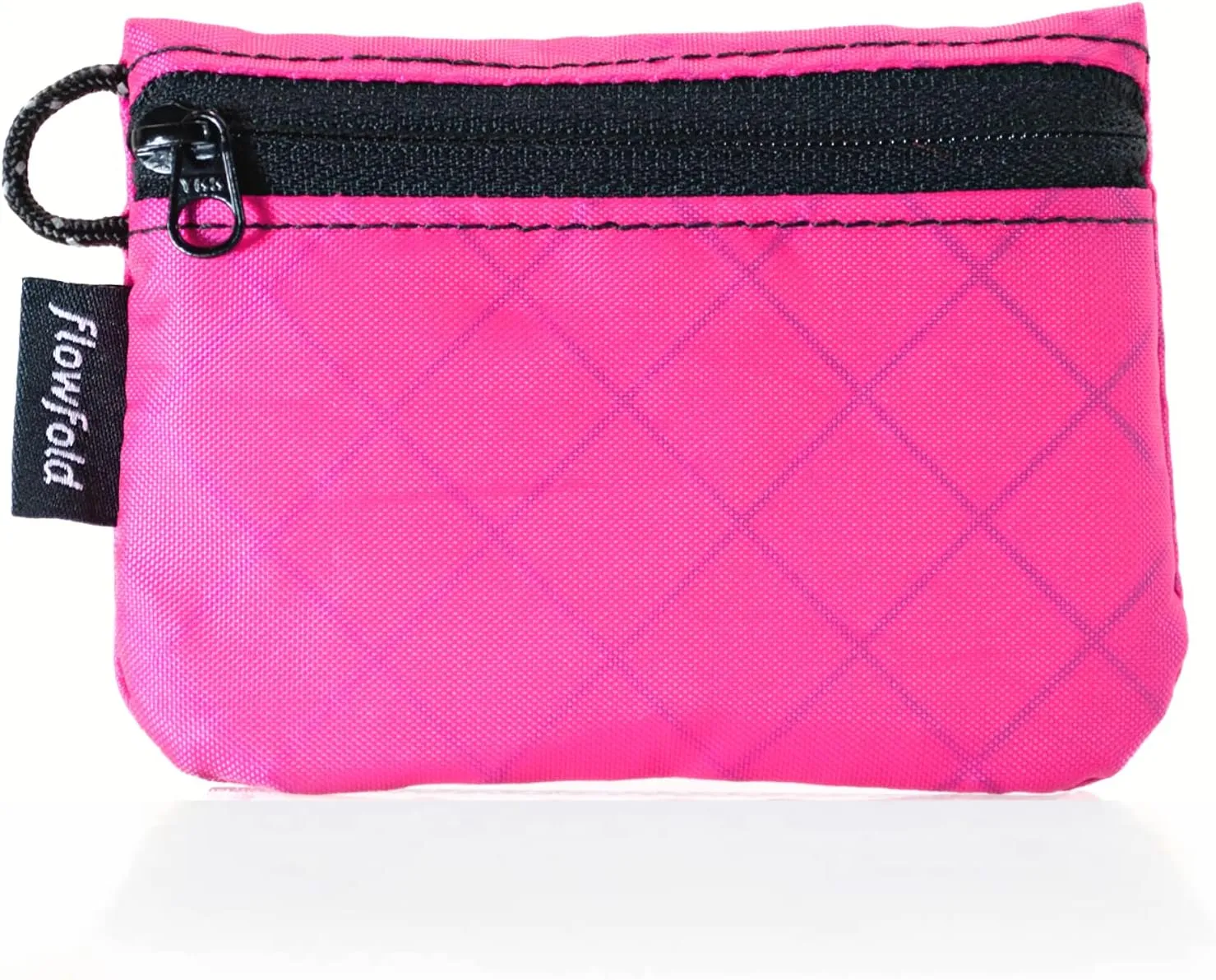 Flowfold Recycled Fabric Mini Zipper Pouch Water Repellent Small Pouch Wallet & Card Pouch for Keys, ID, Coins & AirPods Case Made in USA
