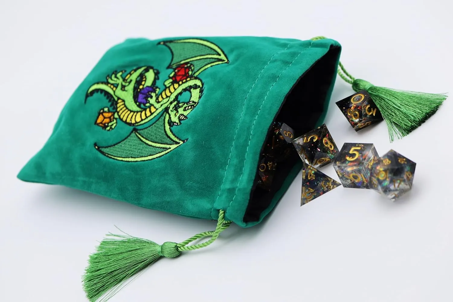 Foam Brain Dice Bag - Green Dragon