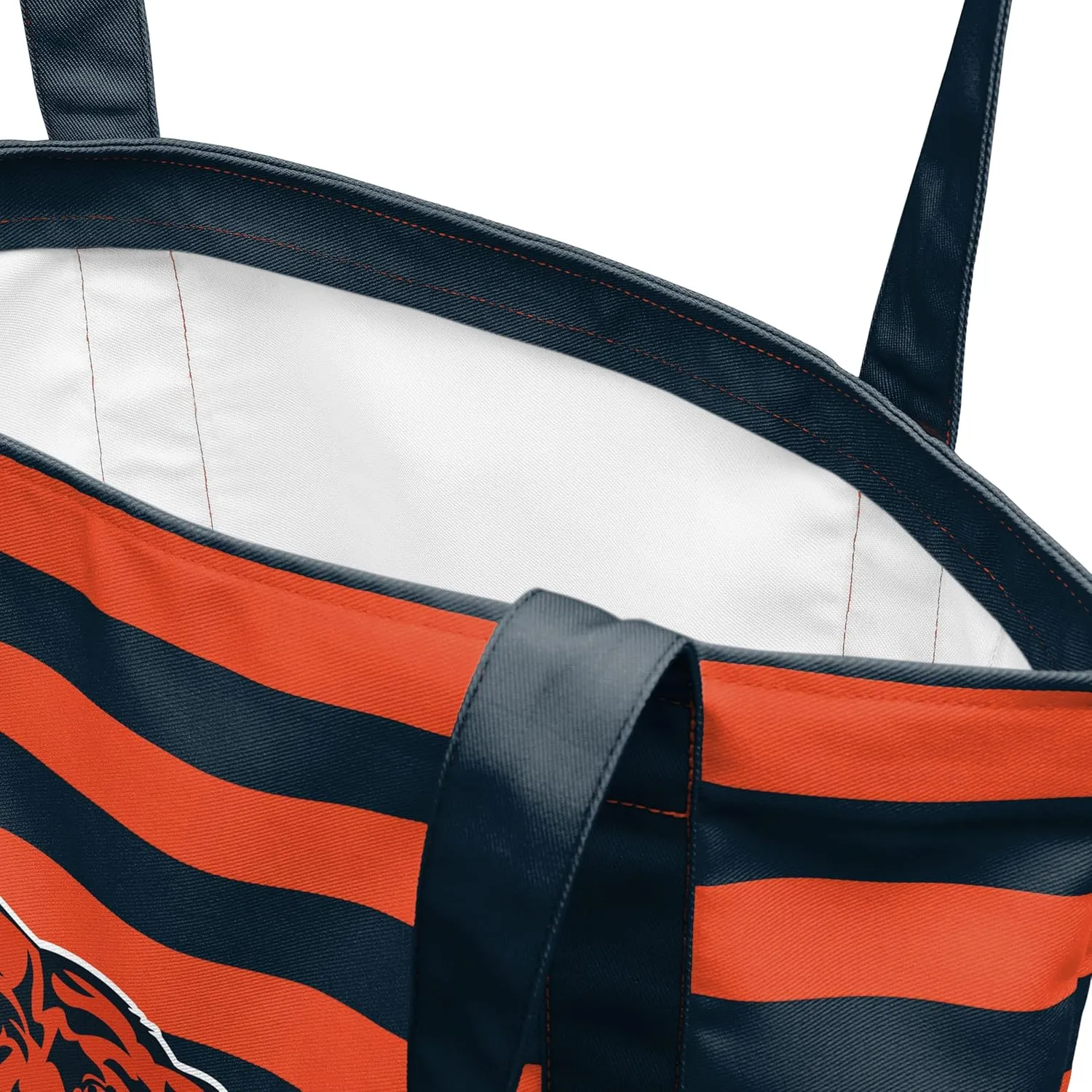 FOCO NFL Team Logo Stripe Canvas Tote Bag